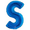 Palloncino Mylar 14'' (35cm) Lettera S Blue di Grabo Srl