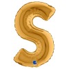 Palloncino Mylar 14'' (35cm) Lettera S Gold (Oro) di Grabo Srl