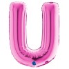 Palloncino Mylar 14'' (35cm) Lettera U Fuxia di Grabo Srl