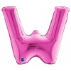 Palloncino Mylar 14'' (35cm) Lettera W Fuxia di Grabo Srl