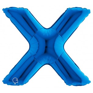 Palloncino Mylar 14'' (35cm) Lettera X Blue di Grabo Srl