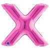 Palloncino Mylar 14'' (35cm) Lettera X Fuxia di Grabo Srl