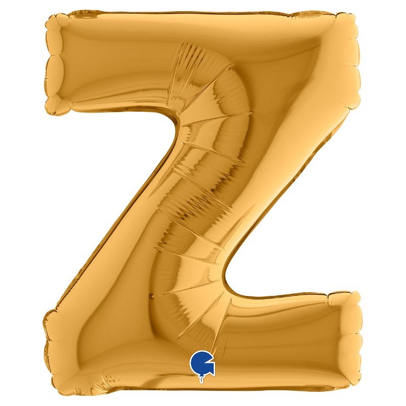 Palloncino Mylar 14'' (35cm) Lettera Z Gold (Oro) di Grabo Srl