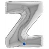 Palloncino Mylar 14'' (35cm) Lettera Z Silver (Argento) di Grabo Srl
