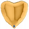 Palloncino Mylar 18'' (45cm) Heart Gold (Oro) di Grabo Srl