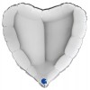 Palloncino Mylar 18'' (45cm) Heart Silver (Argento) di Grabo Srl