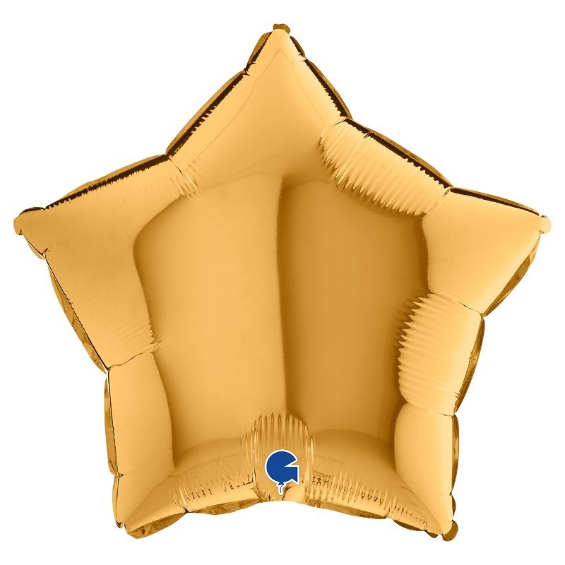 Palloncino Mylar 18'' (45cm) Star Gold (Oro) di Grabo Srl