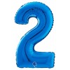 Palloncino Mylar 26'' (65cm) Numero 2 Blue di Grabo Srl