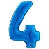 Palloncino Mylar 26'' (65cm) Numero 4 Blue di Grabo Srl