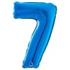 Palloncino Mylar 26'' (65cm) Numero 7 Blue di Grabo Srl