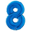 Palloncino Mylar 26'' (65cm) Numero 8 Blue di Grabo Srl
