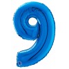 Palloncino Mylar 26'' (65cm) Numero 9 Blue di Grabo Srl