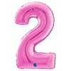 Palloncino Mylar 26'' (65cm) Numero 2 Fuxia di Grabo Srl
