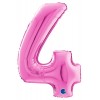 Palloncino Mylar 26'' (65cm) Numero 4 Fuxia di Grabo Srl