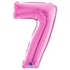Palloncino Mylar 26'' (65cm) Numero 7 Fuxia di Grabo Srl