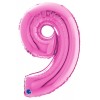 Palloncino Mylar 26'' (65cm) Numero 9 Fuxia di Grabo Srl