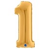 Palloncino Mylar 26'' (65cm) Numero 1 Gold (Oro) di Grabo Srl