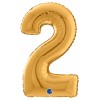 Palloncino Mylar 26'' (65cm) Numero 2 Gold (Oro) di Grabo Srl