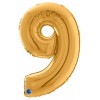 Palloncino Mylar 26'' (65cm) Numero 9 Gold (Oro) di Grabo Srl