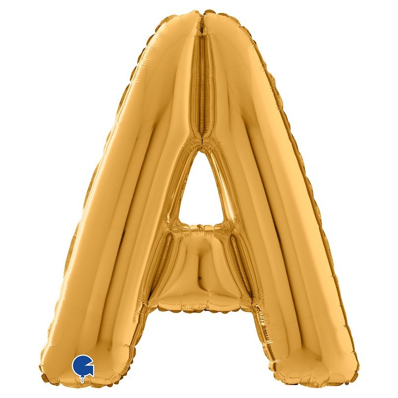 Palloncino Mylar 26'' (65cm) Lettera a Gold (Oro) di Grabo Srl