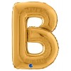 Palloncino Mylar 26'' (65cm) Lettera B Gold (Oro) di Grabo Srl