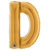 Palloncino Mylar 26'' (65cm) Lettera D Gold (Oro) di Grabo Srl