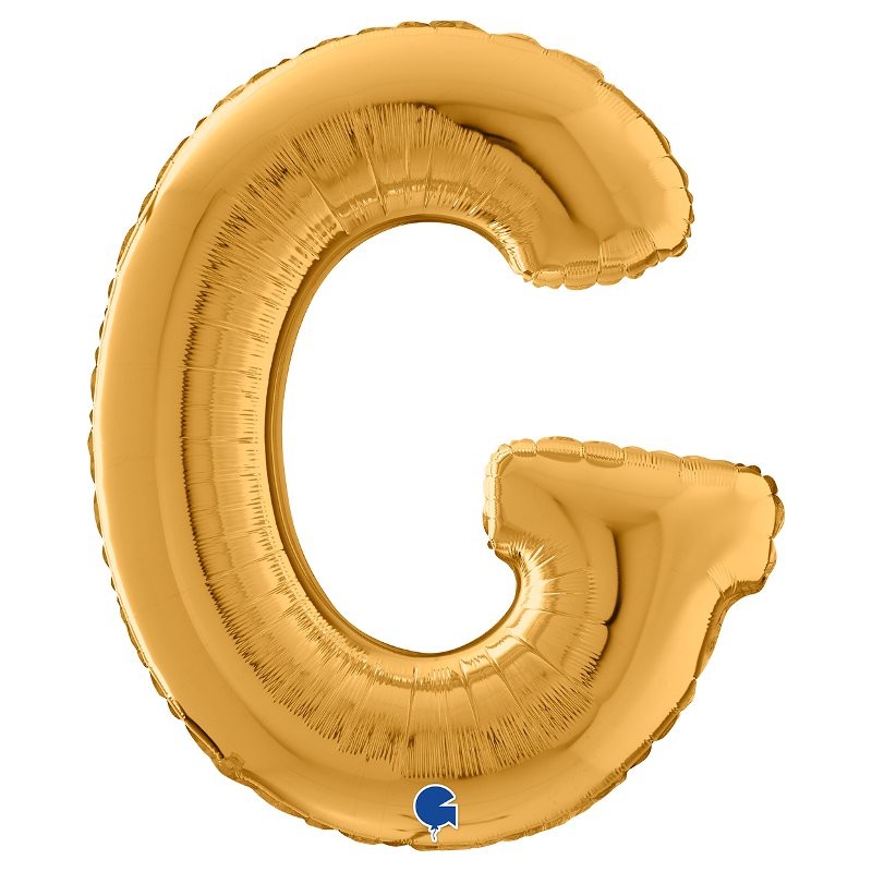 Palloncino Mylar 26'' (65cm) Lettera G Gold (Oro) di Grabo Srl