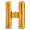 Palloncino Mylar 26'' (65cm) Lettera H Gold (Oro) di Grabo Srl