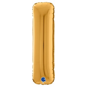 Palloncino Mylar 26'' (65cm) Lettera i Gold (Oro) di Grabo Srl