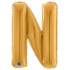 Palloncino Mylar 26'' (65cm) Lettera N Gold (Oro) di Grabo Srl