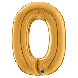 Palloncino Mylar 26'' (65cm) Lettera O Gold (Oro) di Grabo Srl