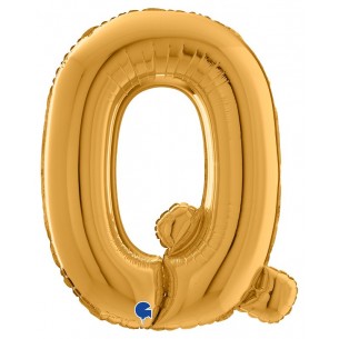 Palloncino Mylar 26'' (65cm) Lettera Q Gold (Oro) di Grabo Srl