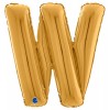 Palloncino Mylar 26'' (65cm) Lettera W Gold (Oro) di Grabo Srl