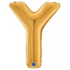 Palloncino Mylar 26'' (65cm) Lettera Y Gold (Oro) di Grabo Srl