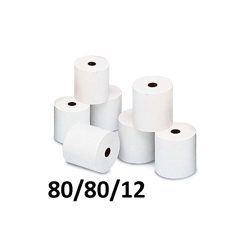 Rotolino Termico Misura 80mm X 80mt - Foro 12mm di Rotolificio Pugliese Srl
