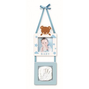Babyimpronta Portafoto con Impronta Appendere Azzurro Babympronta di Face-Up