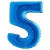 Palloncino Mylar 40'' (100cm) Numero 5 Blue di Grabo Srl