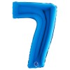 Palloncino Mylar 40'' (100cm) Numero 7 Blue di Grabo Srl