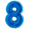 Palloncino Mylar 40'' (100cm) Numero 8 Blue di Grabo Srl