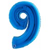 Palloncino Mylar 40'' (100cm) Numero 9 Blue di Grabo Srl