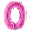 Palloncino Mylar 40'' (100cm) Numero 0 Fuxia di Grabo Srl