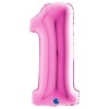 Palloncino Mylar 40'' (100cm) Numero 1 Fuxia di Grabo Srl