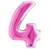 Palloncino Mylar 40'' (100cm) Numero 4 Fuxia di Grabo Srl