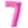 Palloncino Mylar 40'' (100cm) Numero 7 Fuxia di Grabo Srl