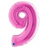 Palloncino Mylar 40'' (100cm) Numero 9 Fuxia di Grabo Srl