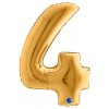Palloncino Mylar 40'' (100cm) Numero 4 Gold (Oro) di Grabo Srl