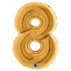 Palloncino Mylar 40'' (100cm) Numero 8 Gold (Oro) di Grabo Srl