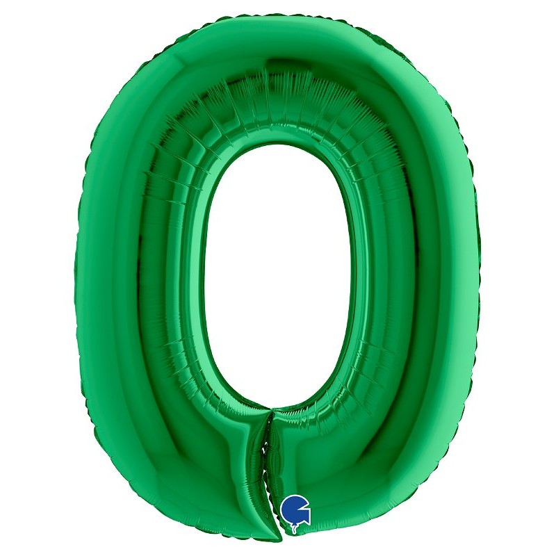 Palloncino Mylar 40'' (100cm) Numero 0 Green di Grabo Srl