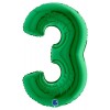 Palloncino Mylar 40'' (100cm) Numero 3 Green di Grabo Srl