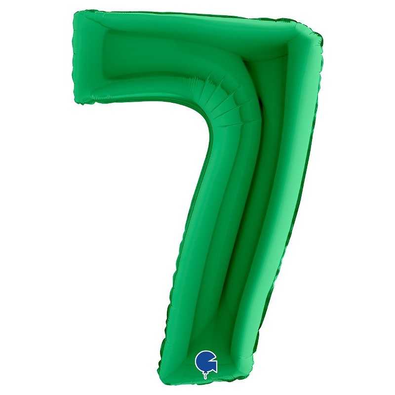 Palloncino Mylar 40'' (100cm) Numero 7 Green di Grabo Srl